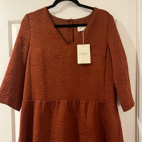 Sezane Gilly Dress - Caramel - Size 38 - NWT - Picture 4 of 4